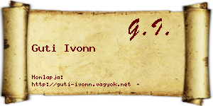 Guti Ivonn névjegykártya
